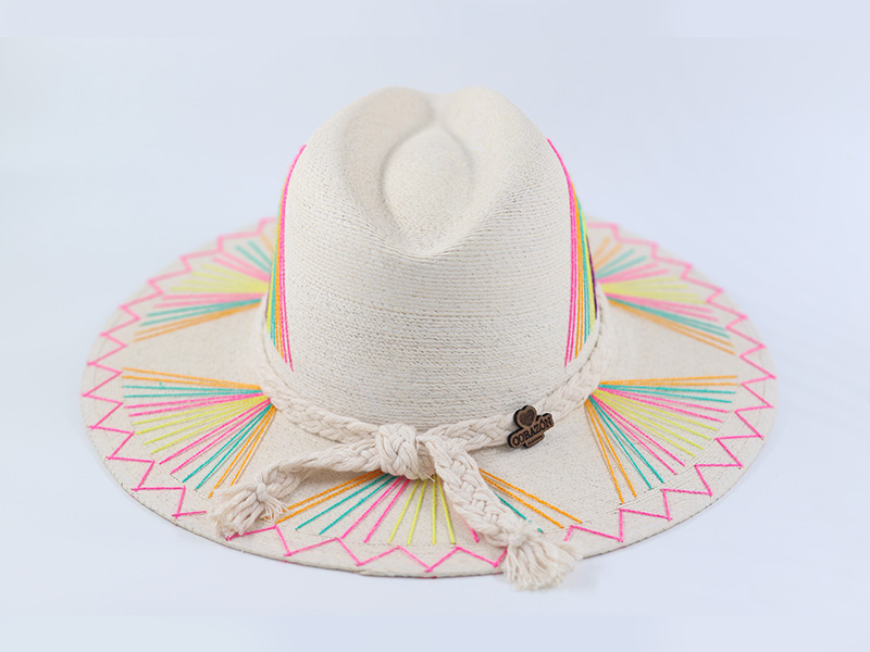 Mexican Sun Hat Pom-Poms Black / Medium