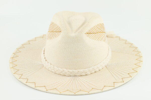 kapalua white and gold Hat by Corazon Playero Front scaled