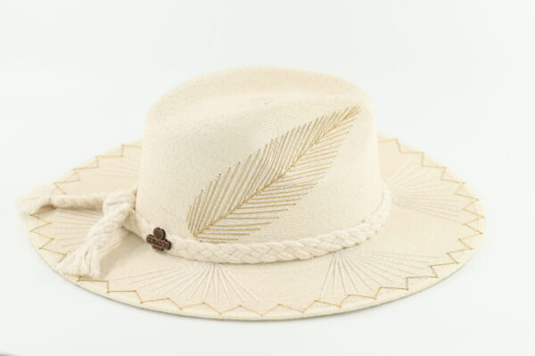 kapalua white and gold Hat by Corazon Playero Side scaled